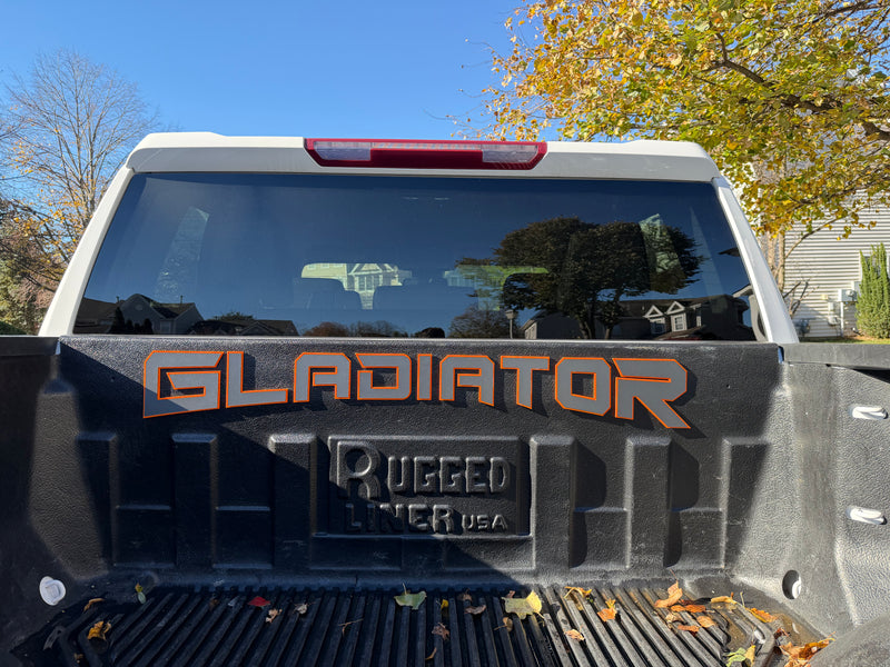 3D Custom Tailgate Lettering Badge Kit for 2020-2025 Gladiator Aggressive Style