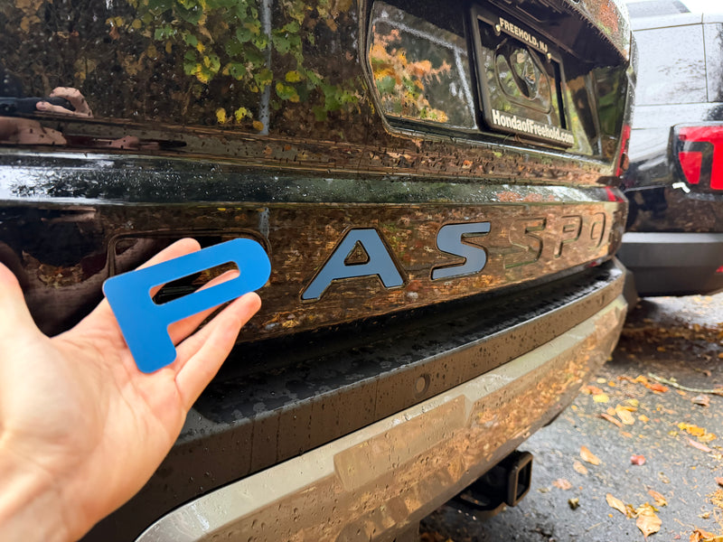 Rear Tailgate Trunk Letter Inserts Compatible with 2026+ Honda Passport | Premium ABS Plastic | Made in the USA