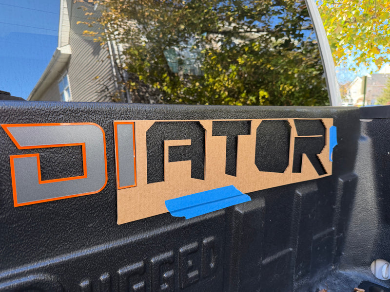 3D Custom Tailgate Lettering Badge Kit for 2020-2025 Gladiator Aggressive Style