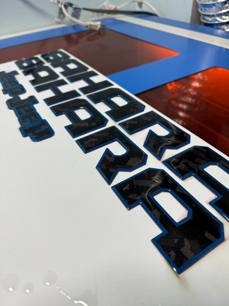 Sahara Hood 3D Domed Gel Letters