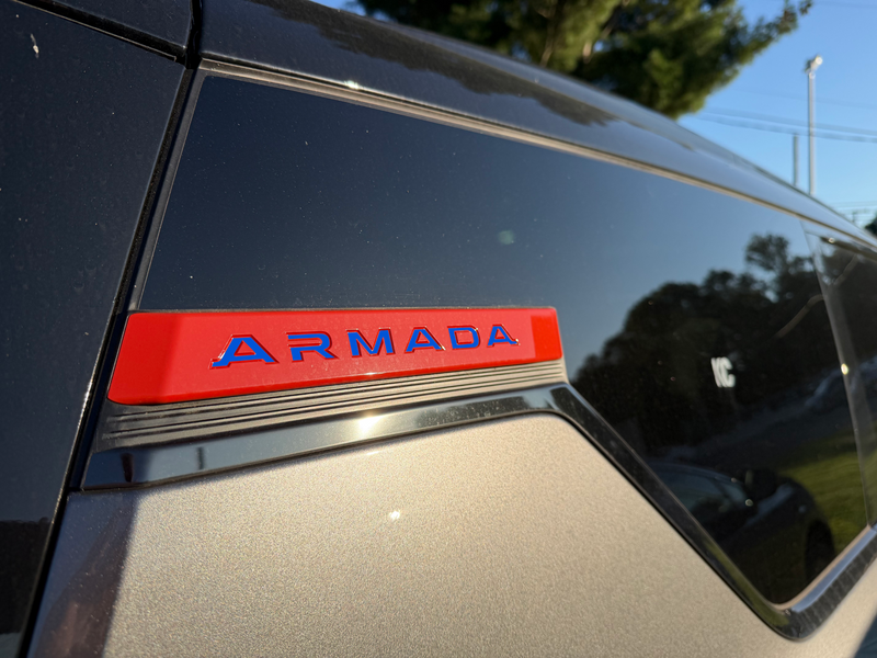 1/16" Thick ABS Plastic Rear Roof Pillar Letter Inserts Compatible with 2026 Nissan Armada ALL Models- Not Thin Vinyl Decals