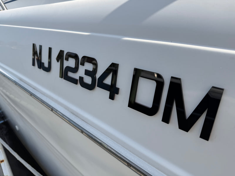 Custom Ranger Boats 3D Emblem Style Matched Registration Numbers and Badges 1/8" Thick with Adhesive