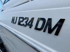 Custom Supra Boats 3D Emblem Style Matched Registration Numbers and Badges 1/8