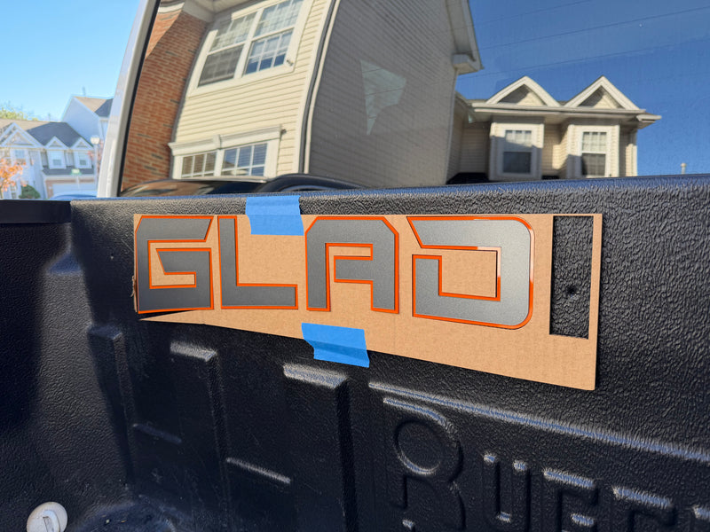 3D Custom Tailgate Lettering Badge Kit for 2020-2025 Gladiator Aggressive Style