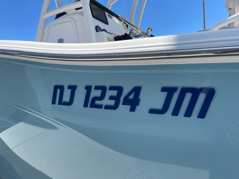 Malibu 3D Emblem Style Matched Registration Numbers and Badges