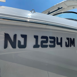 Nautique 3D Emblem Style Matched Registration Numbers and Badges
