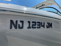 Nautique 3D Emblem Style Matched Registration Numbers and Badges