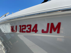 Mastercraft 3D Emblem Style Matched Registration Numbers and Badges