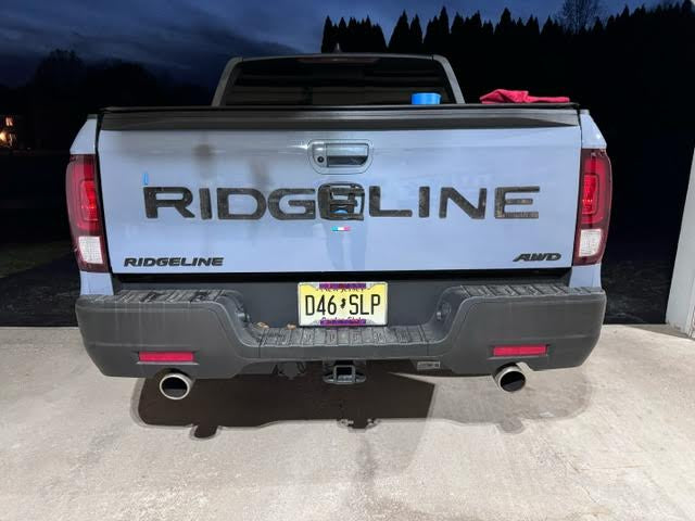 thumbnail image 2 of Gloss Black Tailgate Letters For 2024 Honda Ridgeline – Plastic Inserts – NOT VINYL 2 of 6