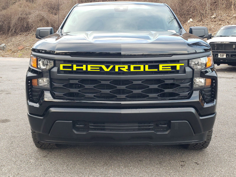 2022-2023 Chevrolet Silverado Custom Front Grill Letters 1/16" ABS Plastic