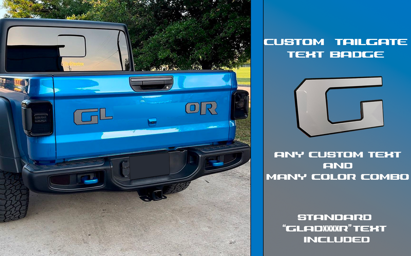 3D Custom Tailgate Lettering Badge Kit for 2020-2023 Gladiator