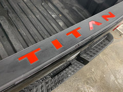 Tailgate Top Rail Letters fits 2016-2020 Nissan Titan Rear