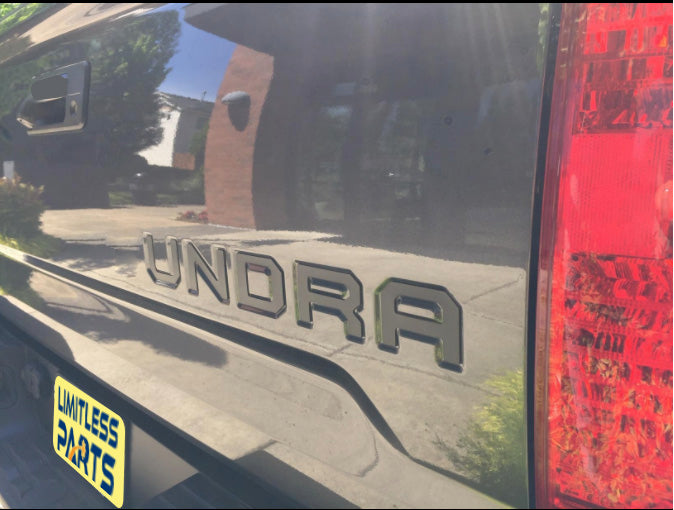 Tundra Emblem Decals 3D Tailgate Letters For 2022-2024 Toyota Tundra - Silver Raised Emblem Inserts Truck Customization Decals - Foto 4