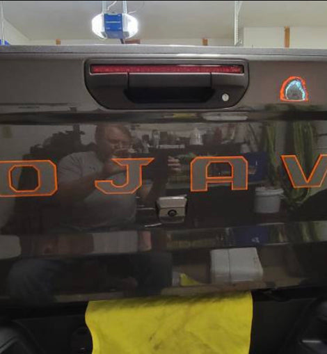 2020-2022 Mojav Orange Style Tailgate Replacement Larger Style Lettering Dual Color